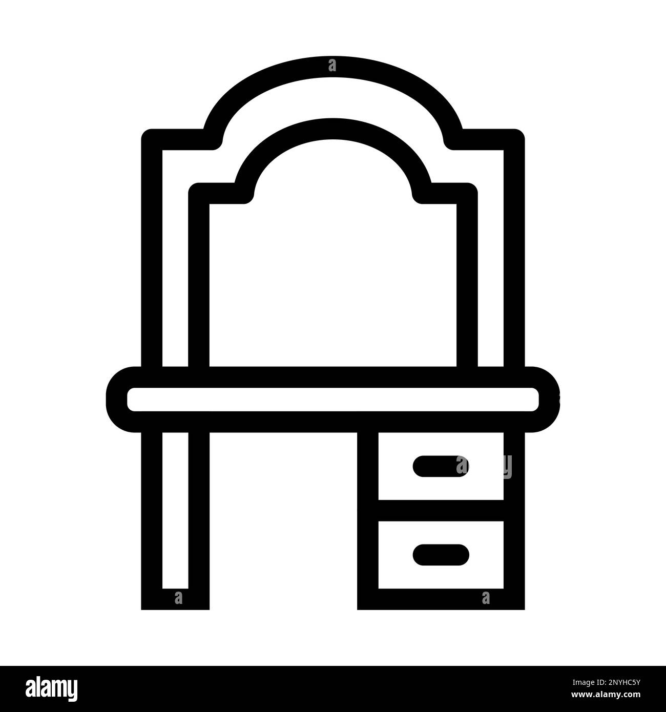Symbol Für Dicke Linie Des Aufbereitungstabs Stockfoto