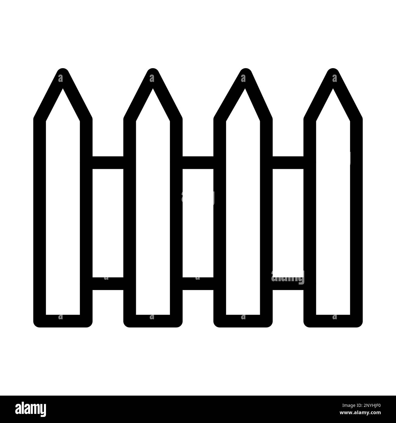 Symbol Für Dicke Linie Des Einzäunens Stockfoto