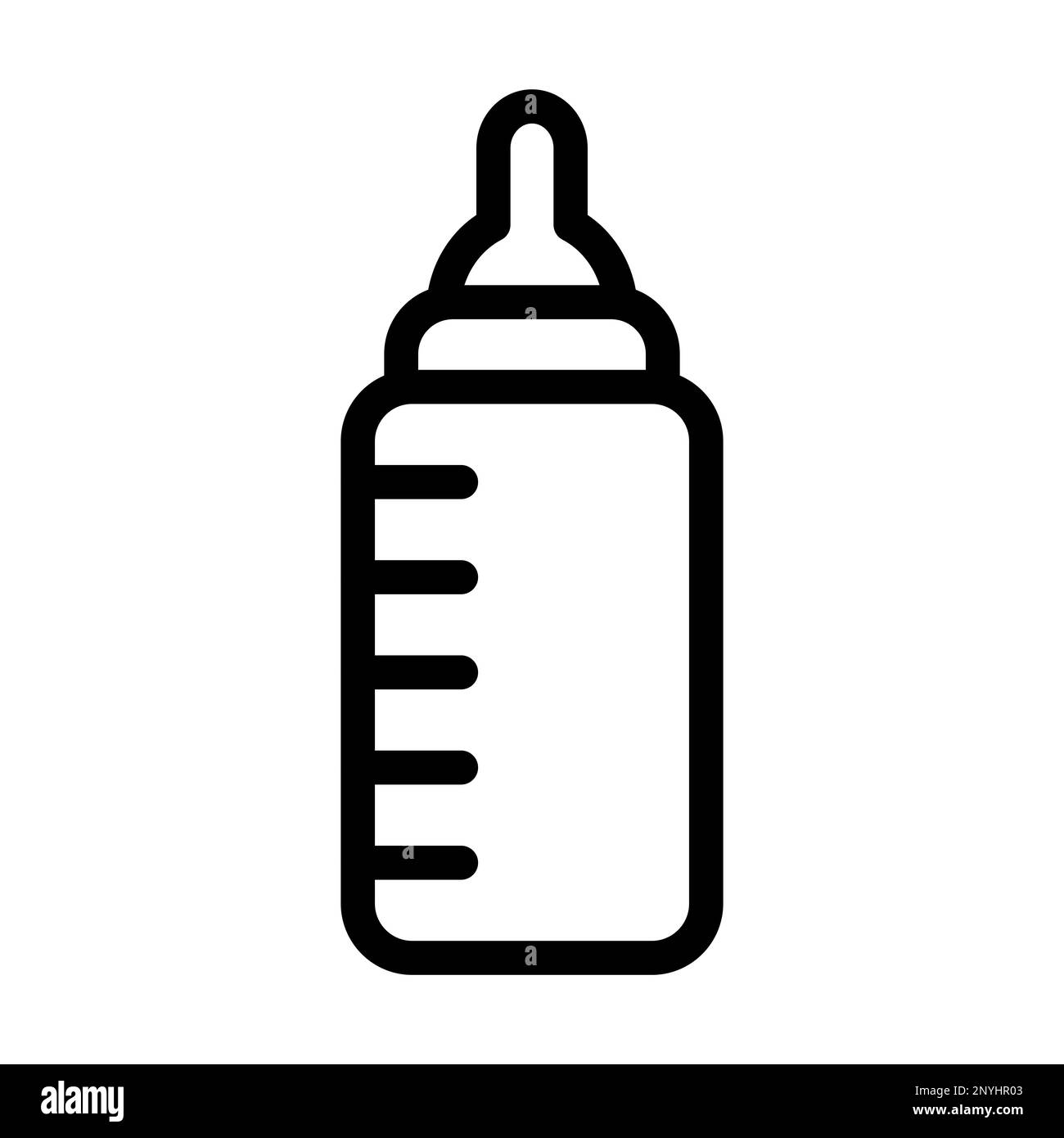 Symbol Für Dicke Linien In Der Babyflasche Stockfoto