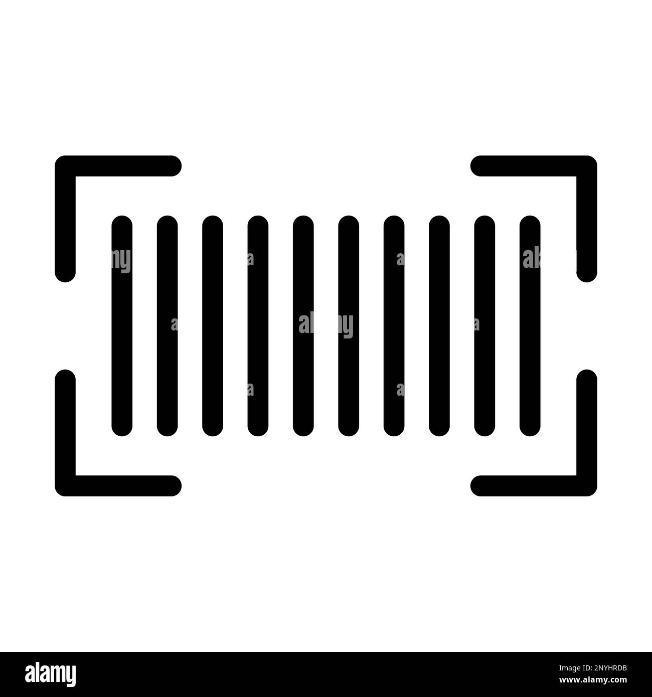 Symbol Für Dicke Linien Des Barcodes Stockfoto