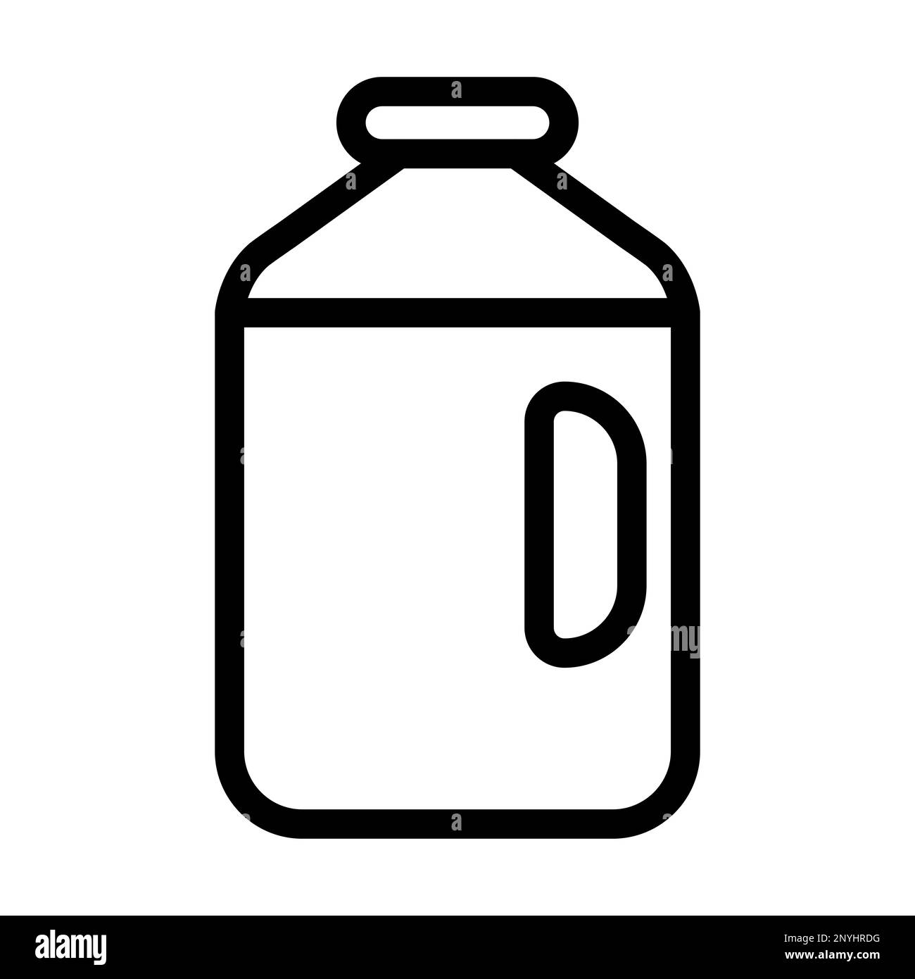 Symbol Für Dicke Linie In Der Milchflasche Stockfoto
