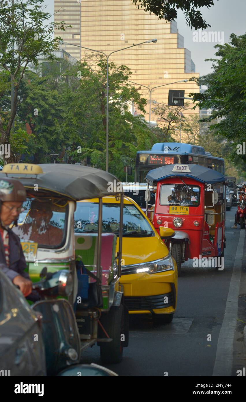 Silom Road Bangkok Thailand Stockfoto