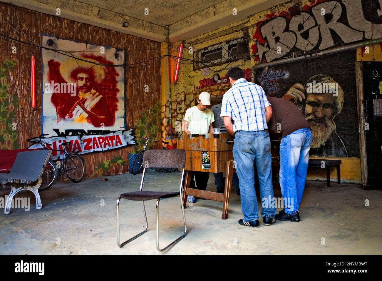 Tacheless Gebäude. Oranienburger Str. 54. Cafe Zapata.Berlin. Deutschland Stockfoto