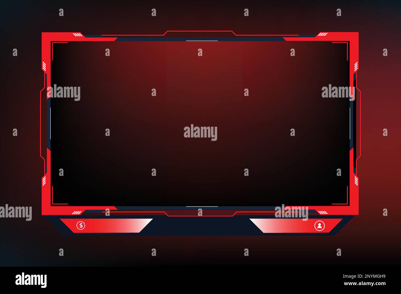 Rotes gaming overlay Stock-Vektorgrafiken kaufen - Alamy
