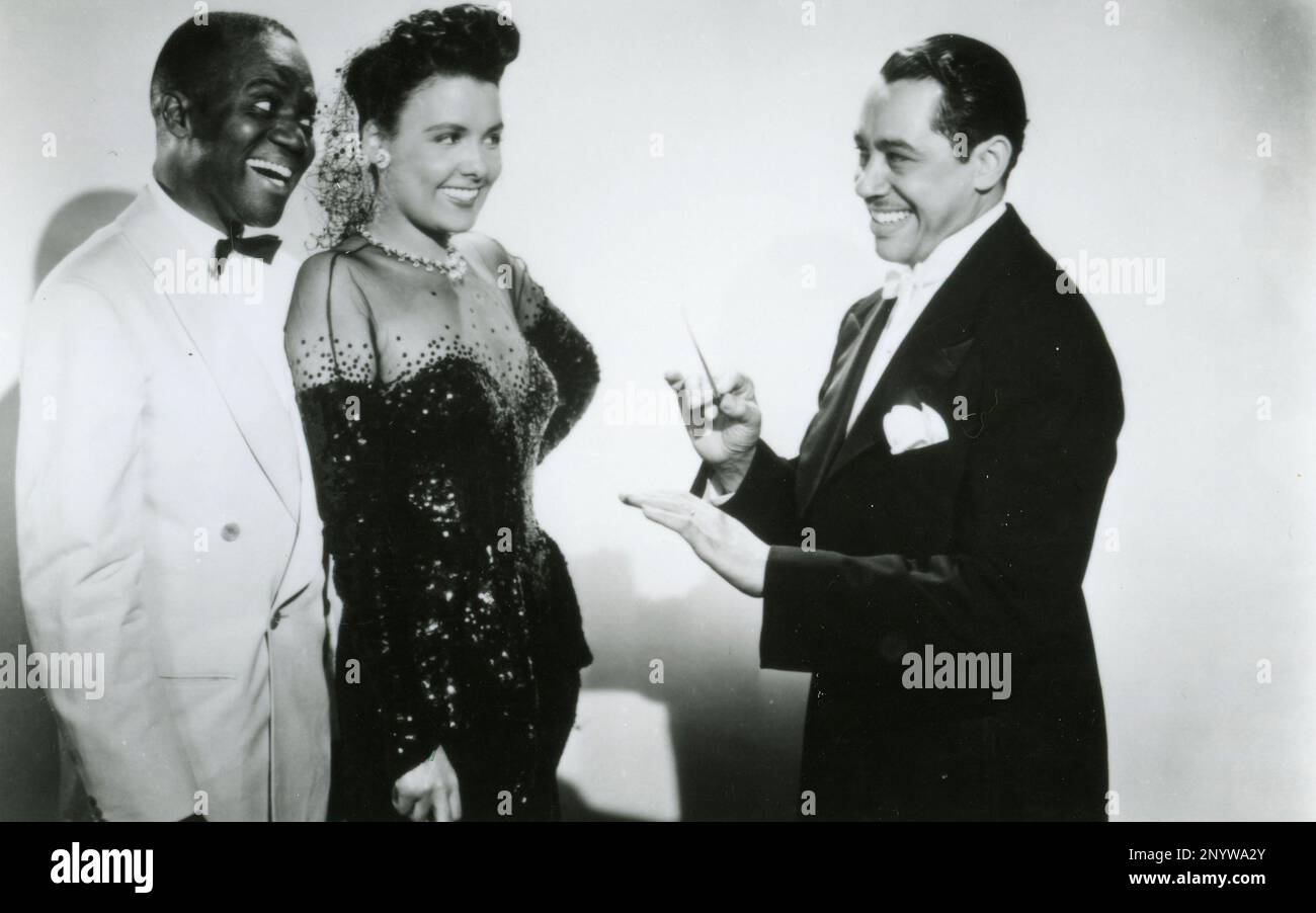 Amerikanische Schauspieler Bill 'Bojangles' Robinson, Lena Horne und Cab Calloway im Film Stormy Weather, USA 1943 Stockfoto