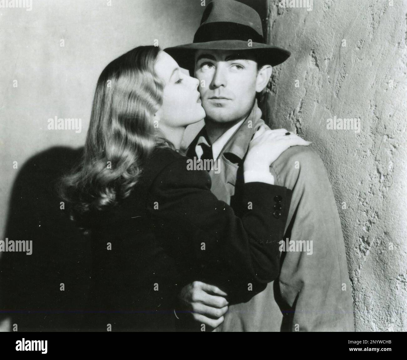 Amerikanische Schauspielerin Veronica Lake und Schauspieler Alan Ladd im Film This Gun for Hire, USA 1942 Stockfoto