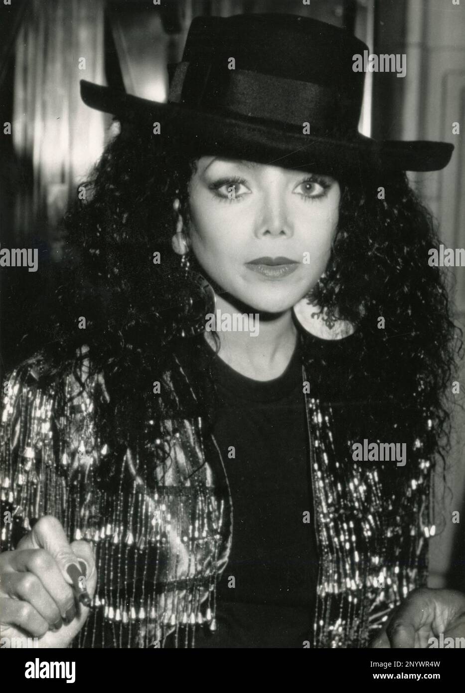 American Pop Star La Toya Jackson, Schwester von Michael, USA 1989 Stockfoto