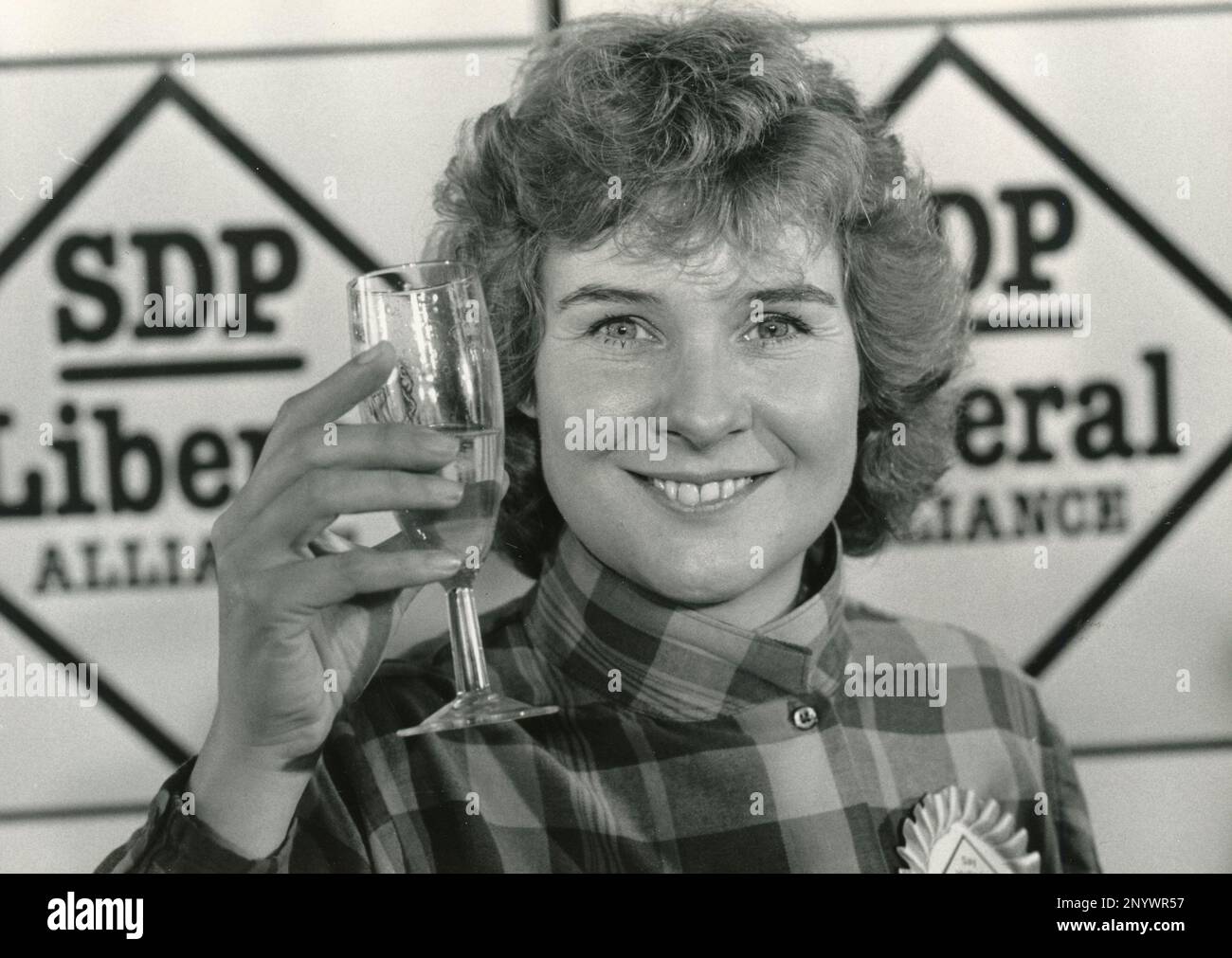 Britische Politikerin Rosie Barnes von der Sozialdemokratischen Partei, UK 1987 Stockfoto