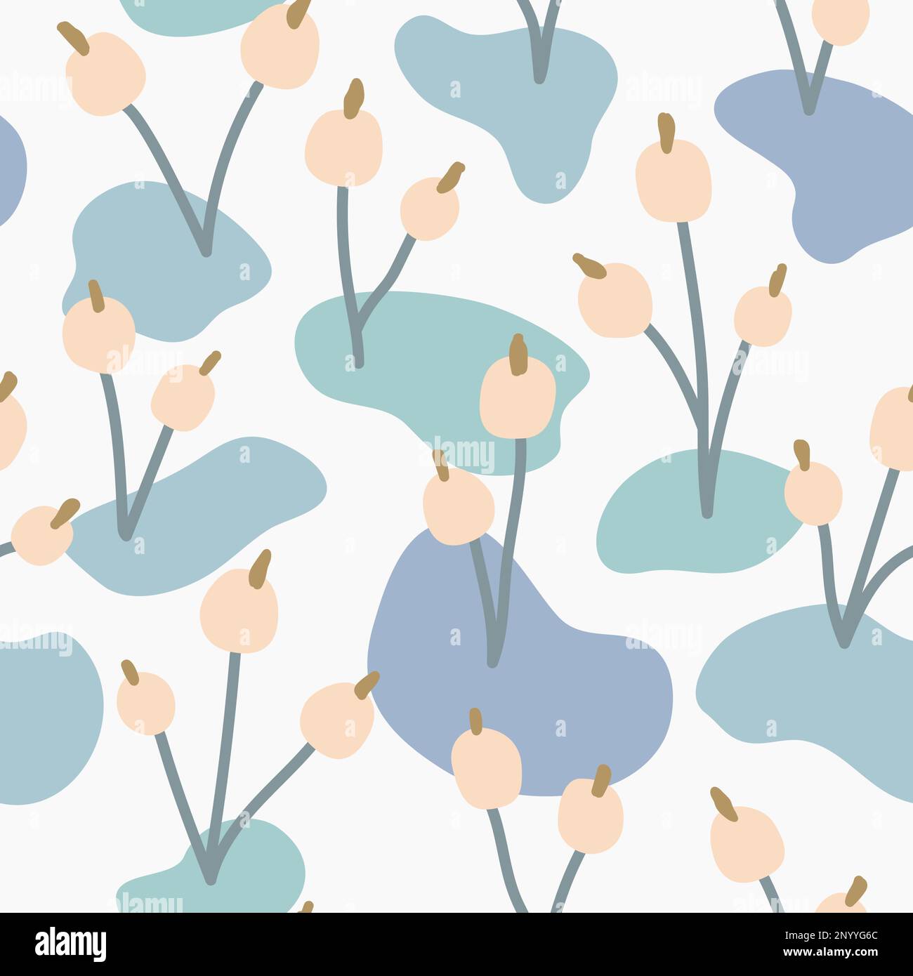 Abstraktes, nahtloses Muster in Pastelltönen für Papierverpackungen und Textil- oder Stoffdruck. Stock Vektor