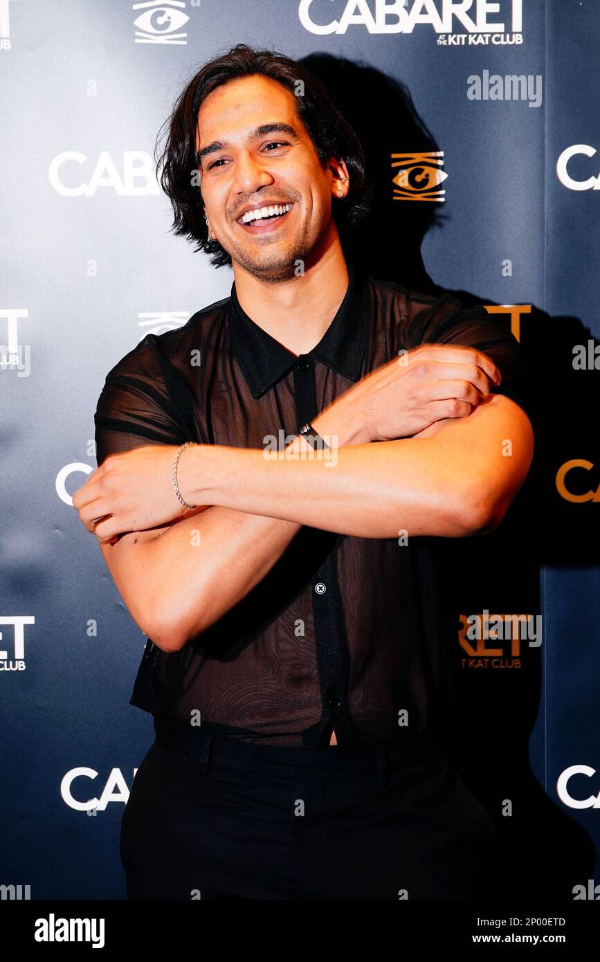 Nathaniel Curtis besucht die Gala für Cabaret, im Kit Kat Club, London. Foto: Donnerstag, 2. März 2023. Stockfoto