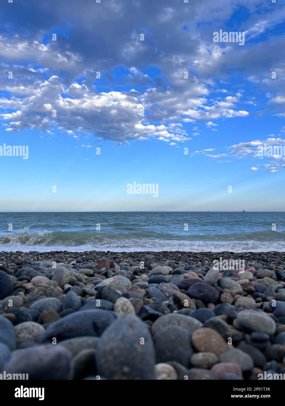 Landschaft des Strandes in Puerto Madryn Stockfoto