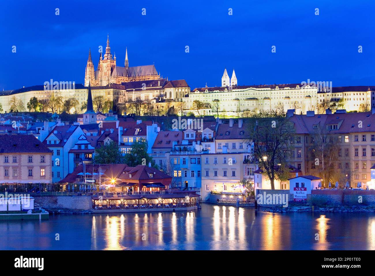 Veits-Dom, Prager Burg, Vltava (Moldau). Prag. Tschechische Republik Stockfoto