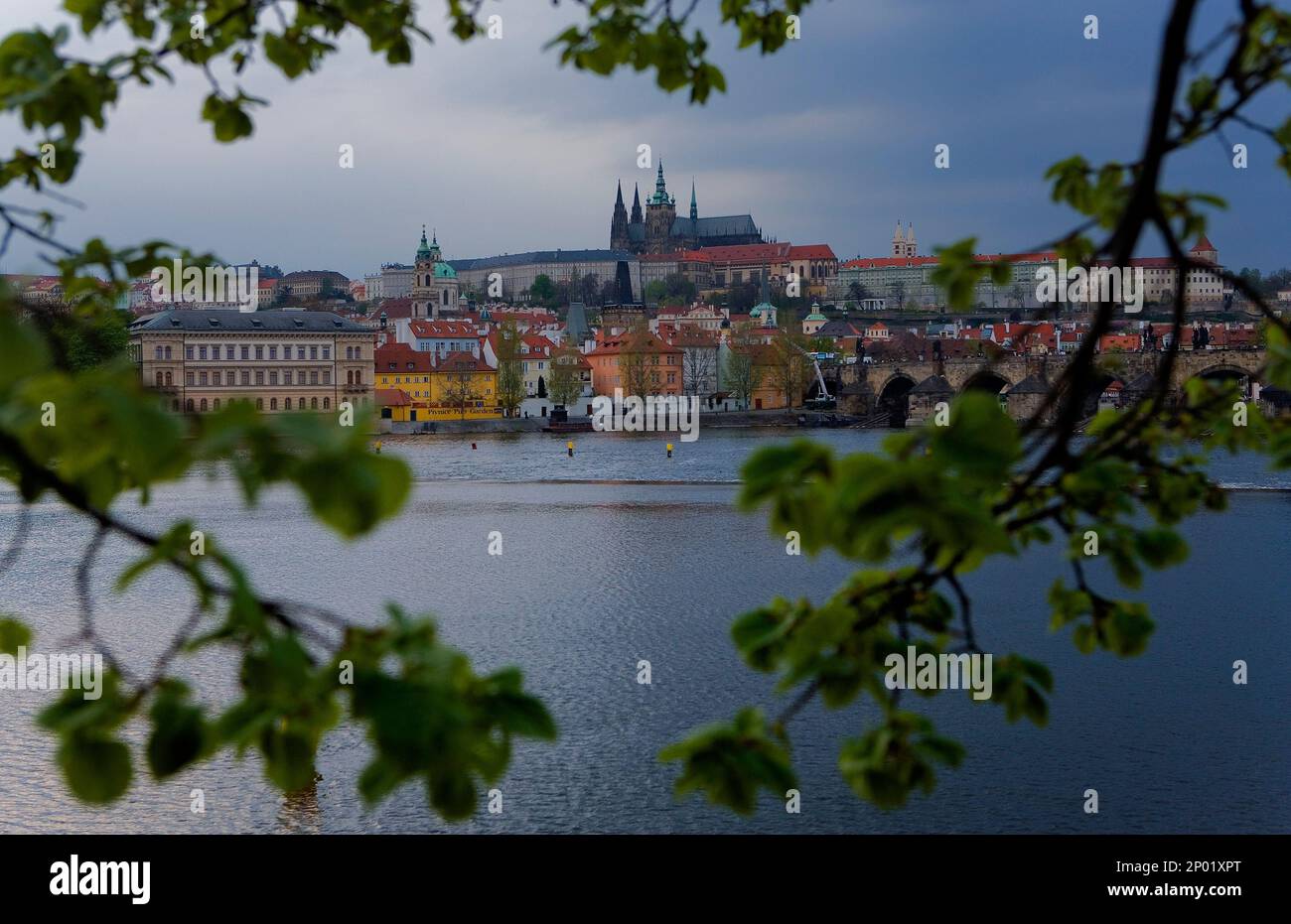 Veits-Dom, Prager Burg, Vltava River.Prague. Tschechische Republik Stockfoto