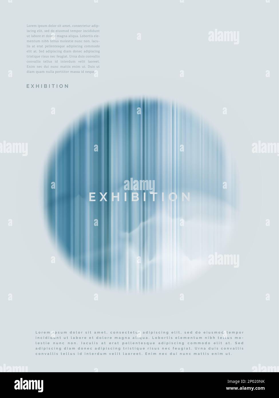 Vektordarstellung Aquarelle Streifen und Wolken- oder Rauchmuster Layout für Kosmetik- und Schönheitsposter, Buchumschlag oder Werbungshintergrund. Stockfoto