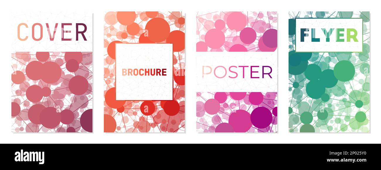 Bericht über das Cover-Design. Kann als Cover, Banner, Flyer, Poster, Visitenkarte, Broschüre. Kollektion mit authentischem geometrischem Hintergrund. Stock Vektor