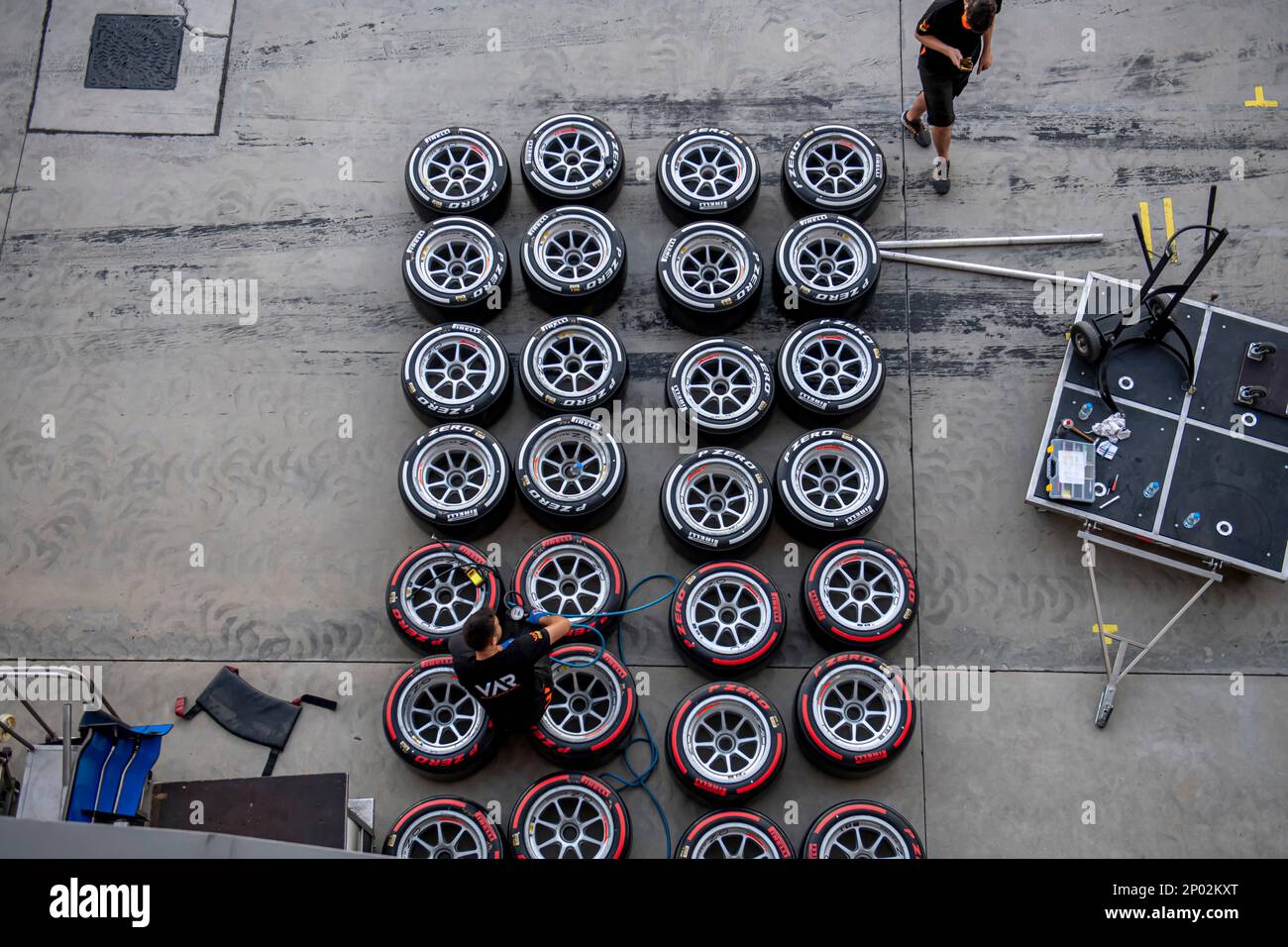 Sakhir, Bahrain, 01. März 2023, Testtag nach der Saison, die Wintertests der Formel-1-Meisterschaft 2023. Kredit: Michael Potts/Alamy Live News Stockfoto