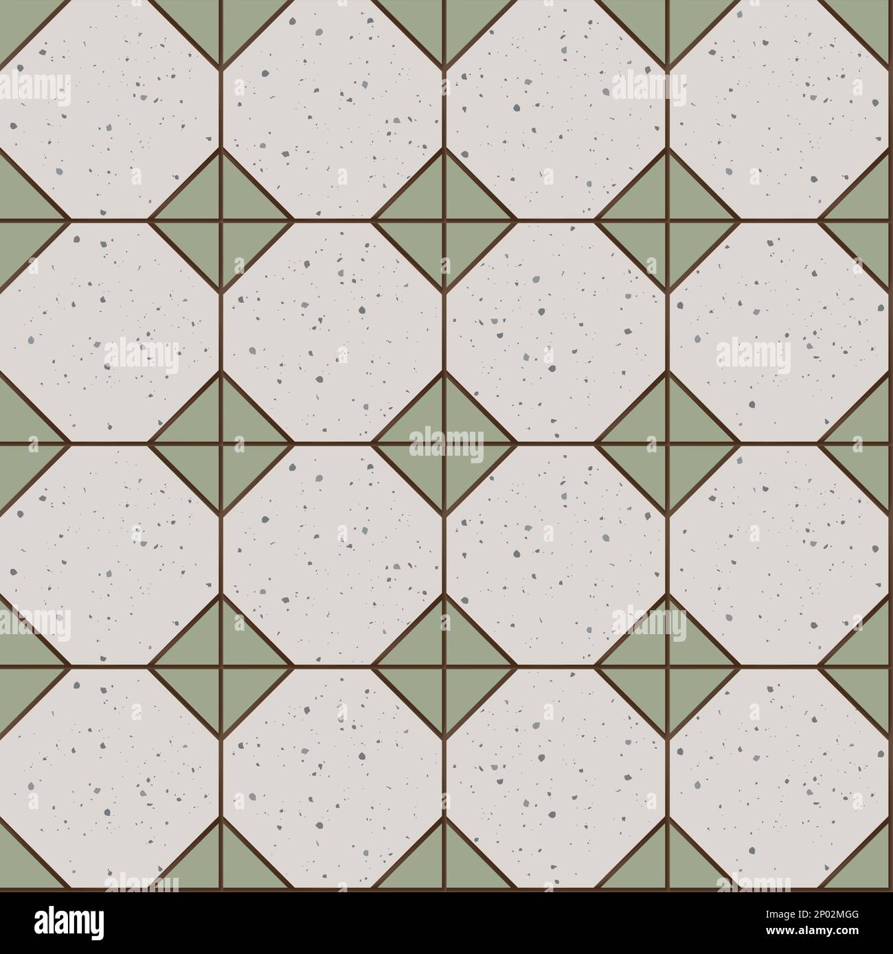 Vector Retro Iconic Old Hong Kong oder Taiwan Bodenfliesen Nahtloses Muster für Produkte oder Geschenkpapierausdrucke. Stock Vektor