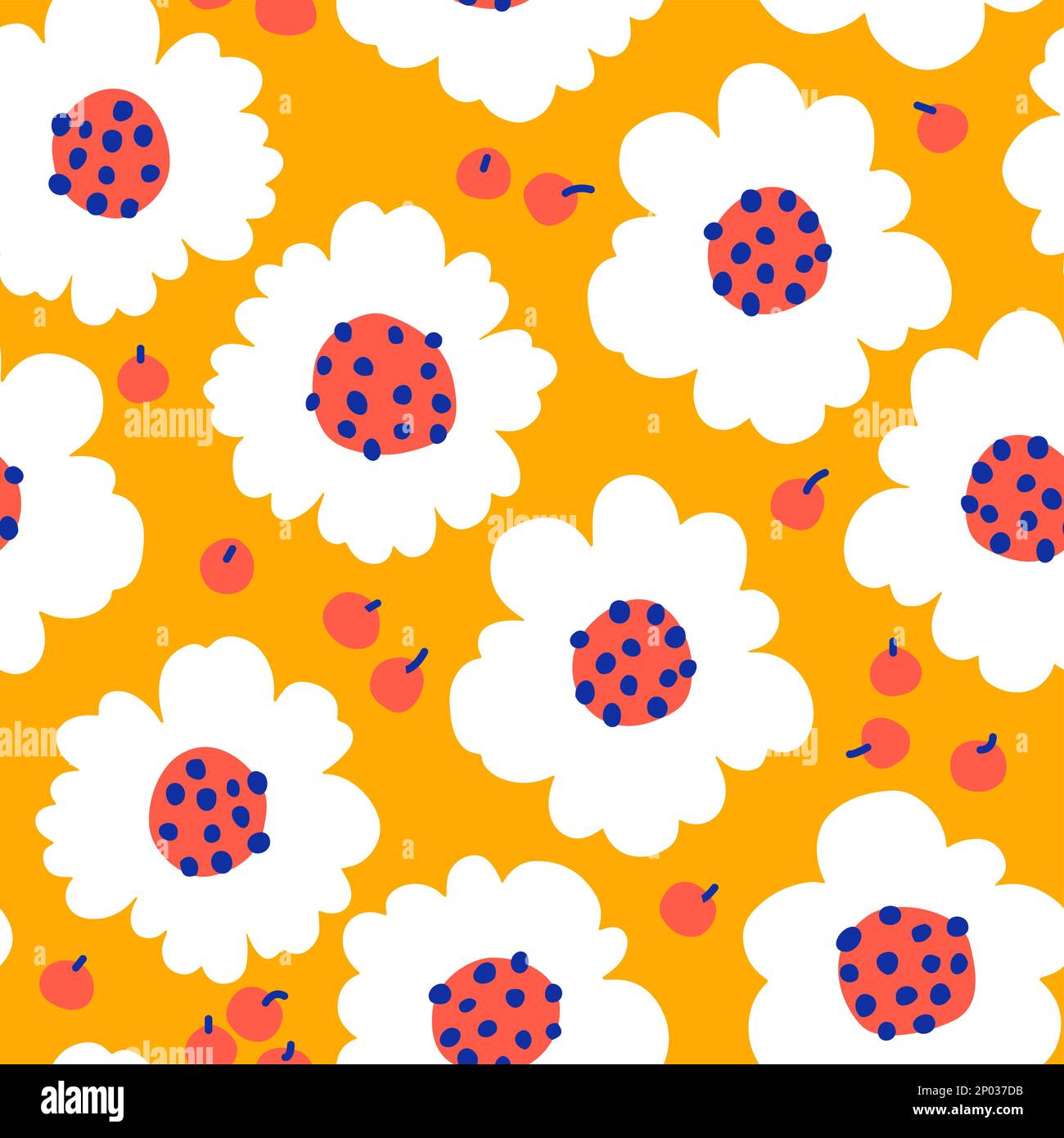 Vector Doodle Drawing Abstraktes florales nahtloses Oberflächenmuster für Produkte oder Geschenkpapierdrucke. Stock Vektor