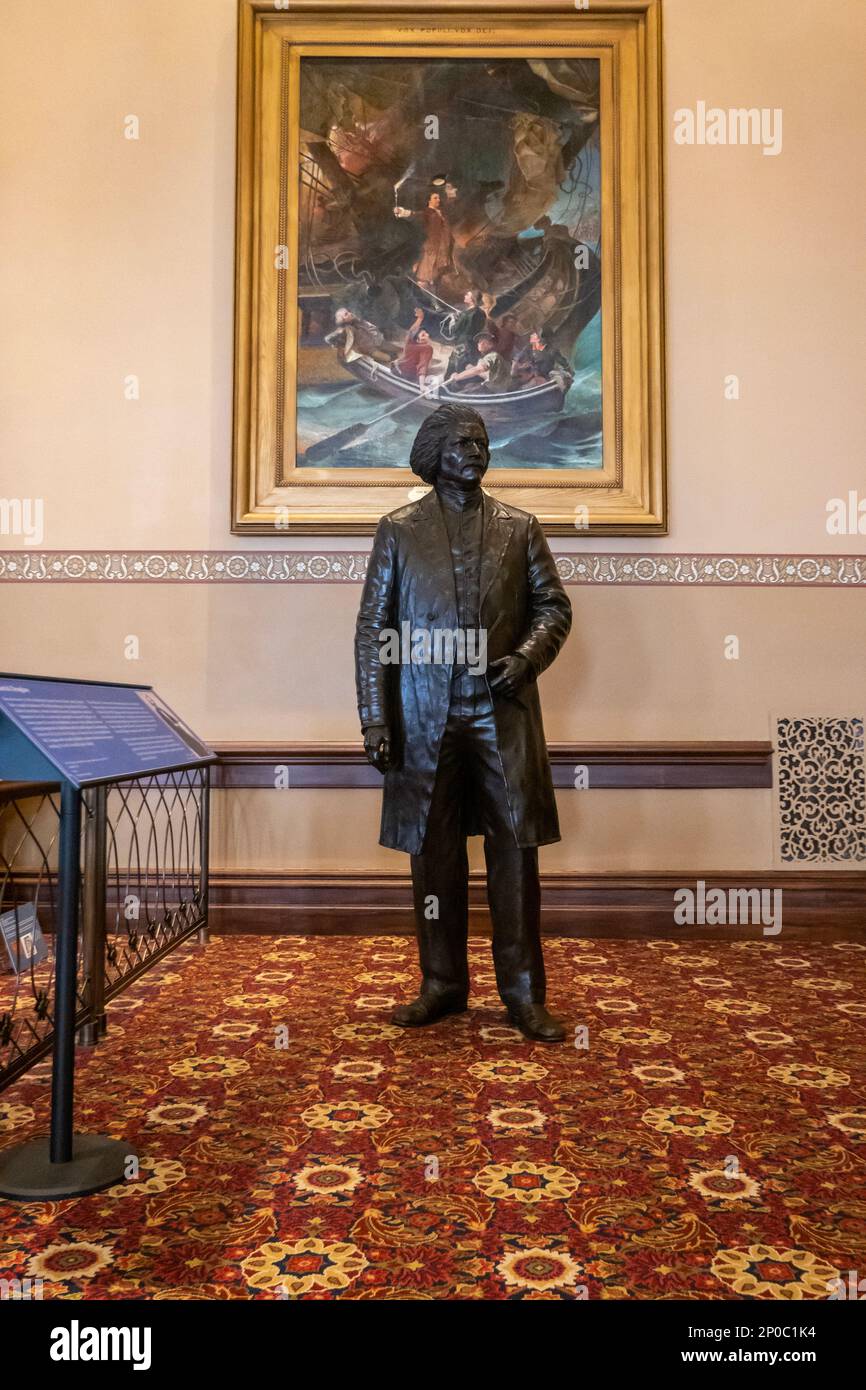 Frederick Douglass Statue im Maryland State House Capital Building in Annapolis MD Stockfoto