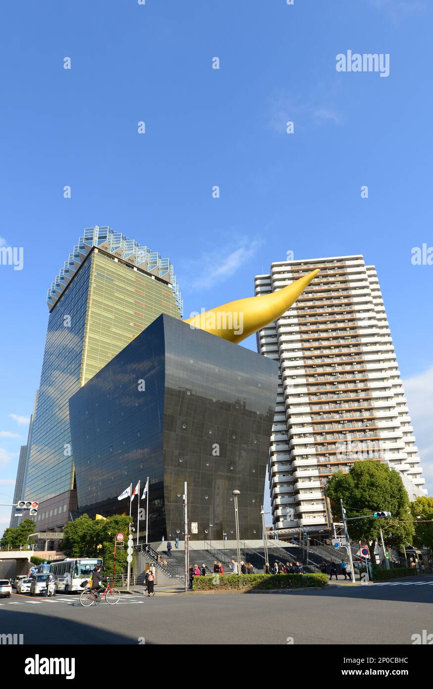 Asahi Beer Headquarters Building, Sumida-City, Tokio, Japan. Stockfoto