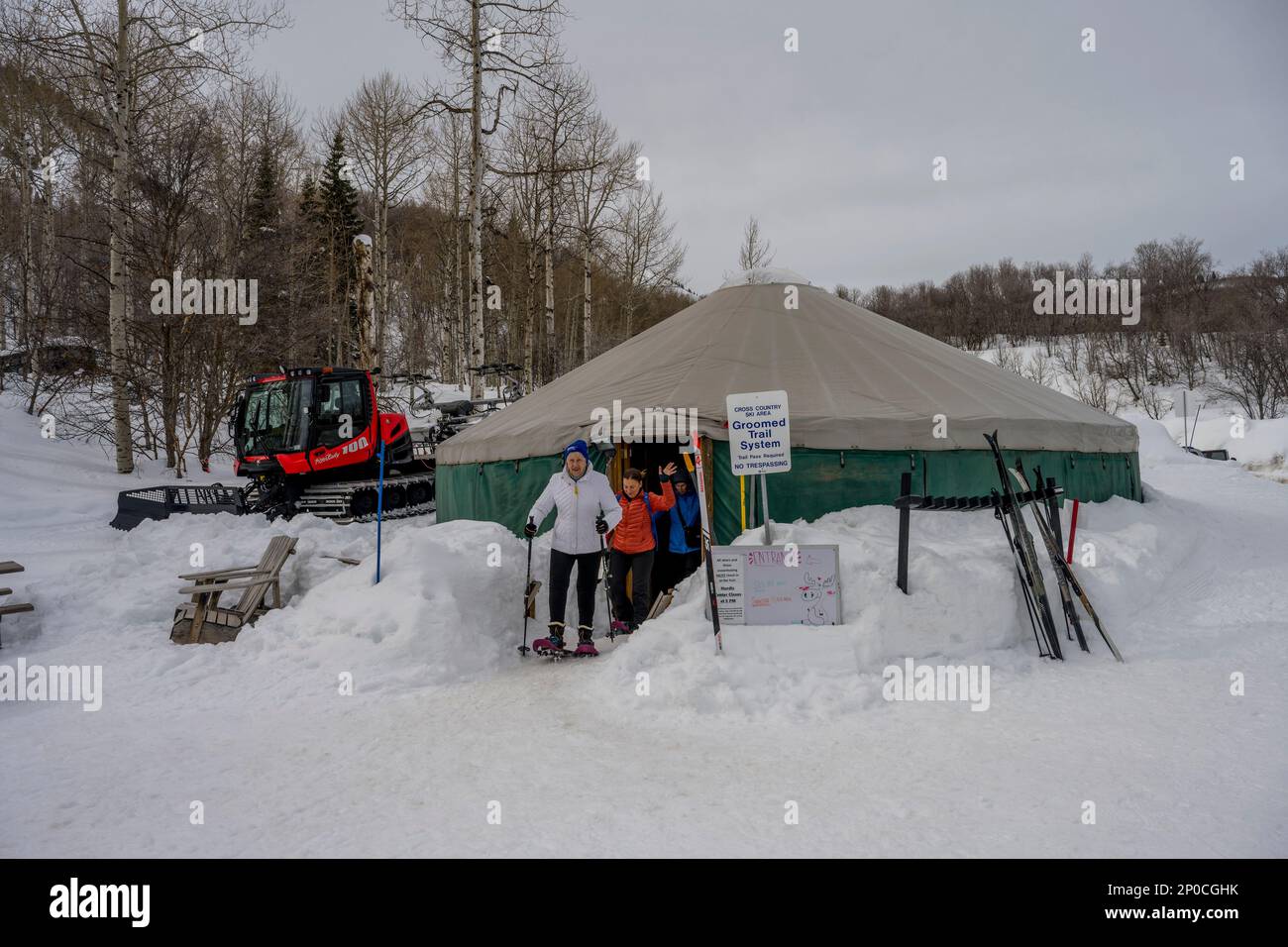 Das Nordic Center of the Sundance Resort, auch bekannt als Sundance Mountain Resort, ist ein Skigebiet, das 13 Meilen (21 km) nordöstlich von Provo, U, liegt Stockfoto