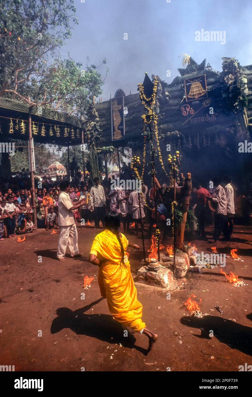Mariamman Festival in Pappanaicken Pudur bei Coimbatore, Tamil Nadu, Indien Stockfoto
