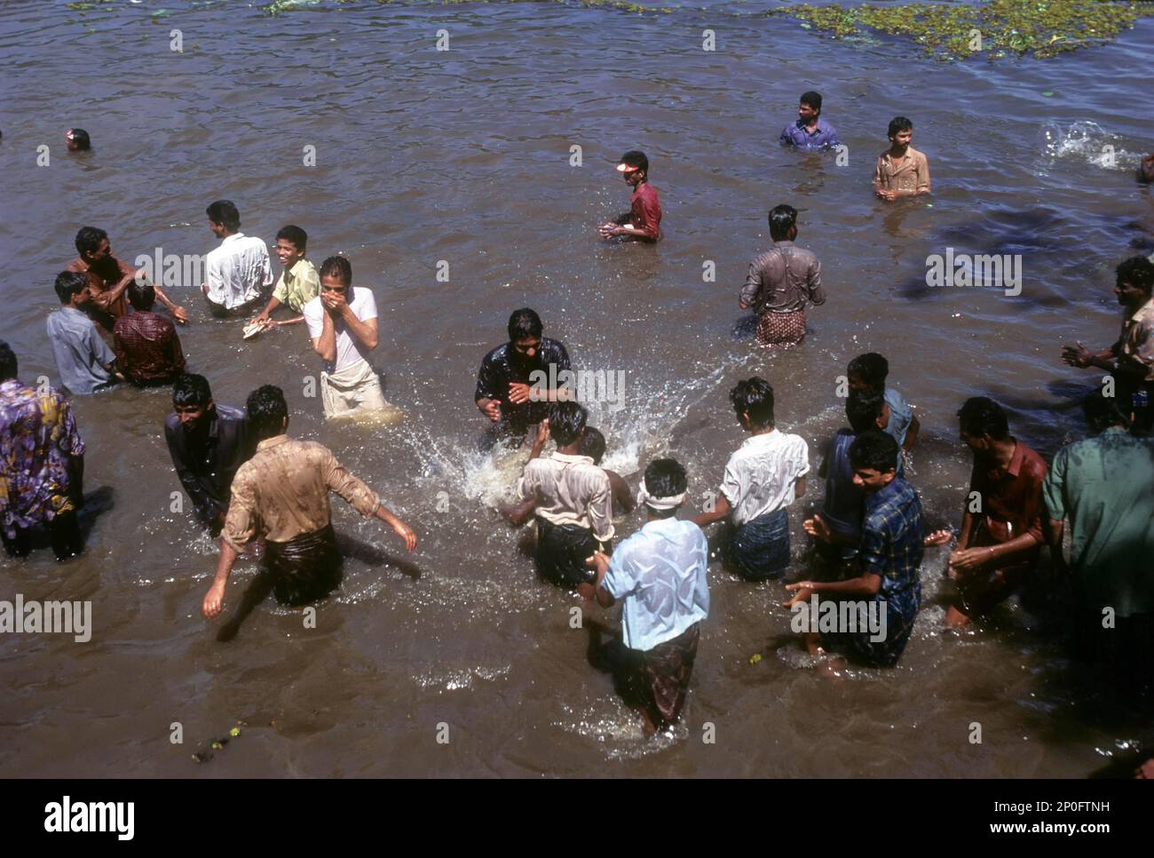 Spielen im Punnamada See, Alleppey, kerala, Indien Stockfoto