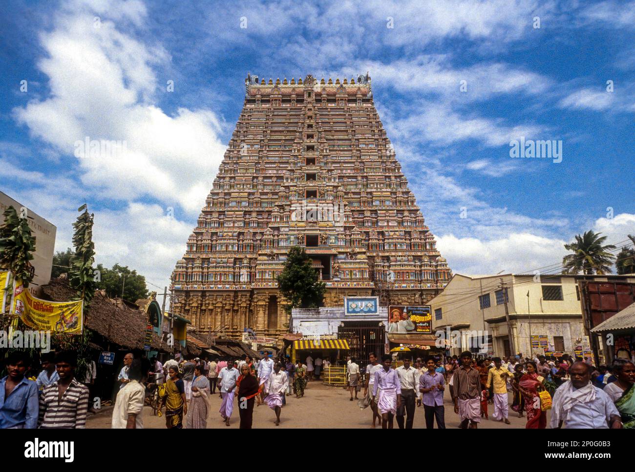 Höchster Tempelturm in Indien Sri Ranganathaswamy Tempel Thiruvarangam in Srirangam nahe Tiruchirapalli, Südindien, Indien, Asien Stockfoto