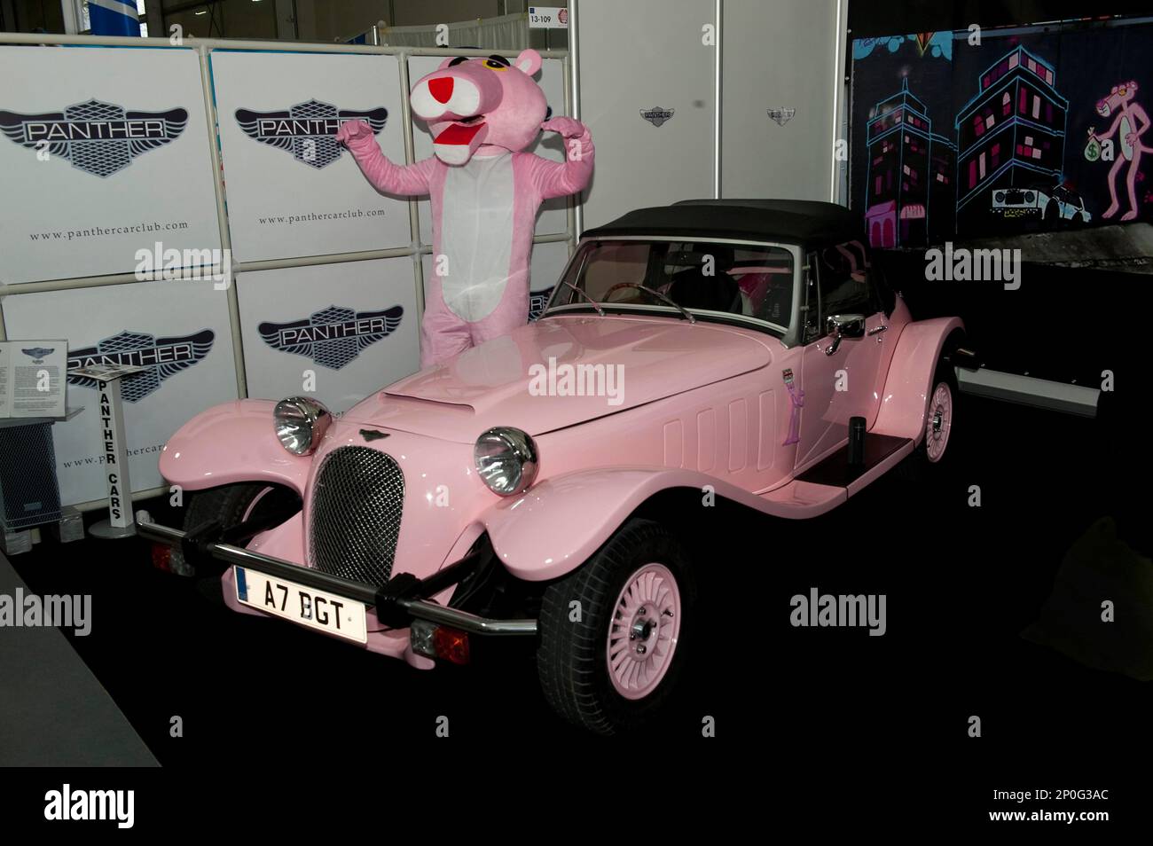 Panther Westwinds, England, Gos, Großbritannien, englisches Auto, rosa Panther, Klassisches Auto Stockfoto