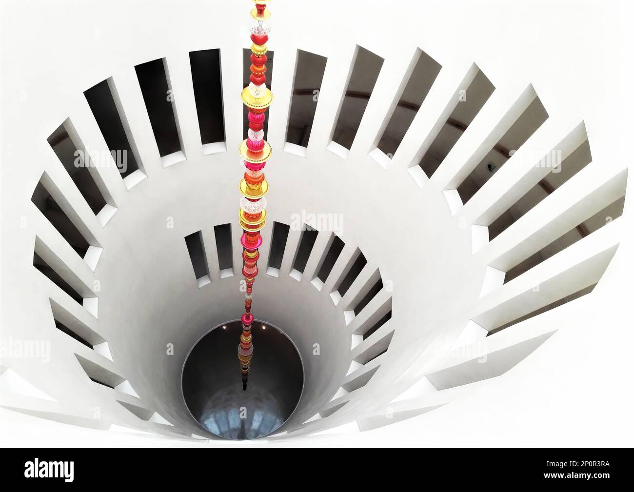 Seoul, Südkorea - Mai 2019: Innenrundfahrt des MUSEUMSGEBÄUDES 1, entworfen vom Architekten Mario Botta, Teil des Leeum Samsung Museum of Art Stockfoto