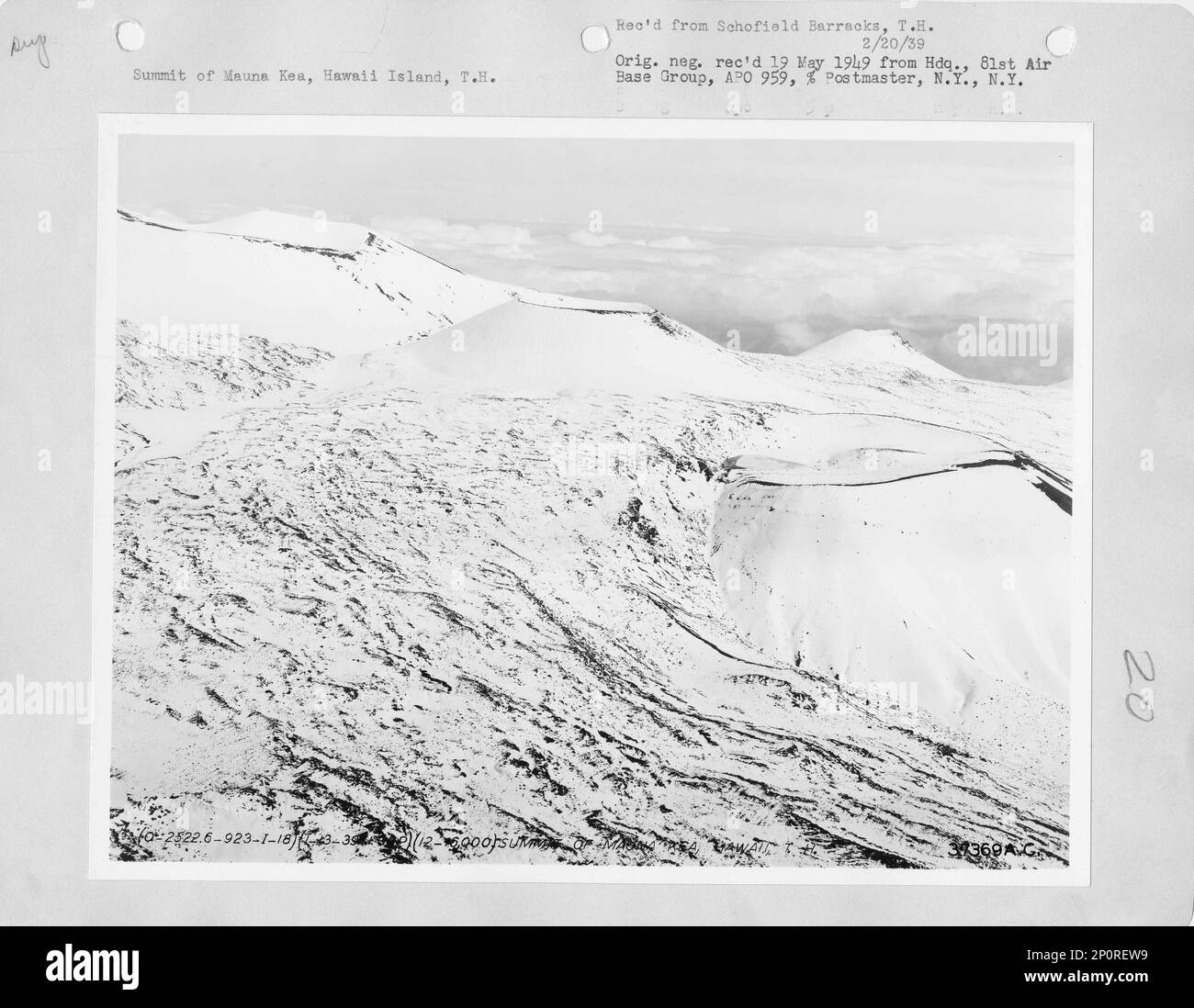 Hawaii - Mauna Kea und Mauna Loa, Luftfoto. Stockfoto