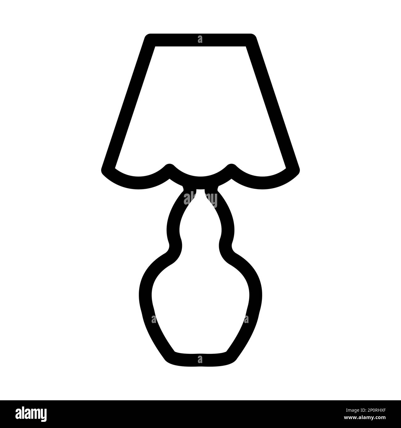Lampenvektor – Symbol Für Dicke Linien Für Den Persönlichen Und Gewerblichen Gebrauch. Stockfoto