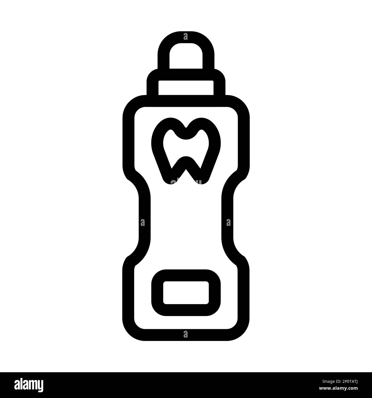 Dickliniensymbol Für Mundspülung Für Den Privaten Und Gewerblichen Gebrauch. Stockfoto