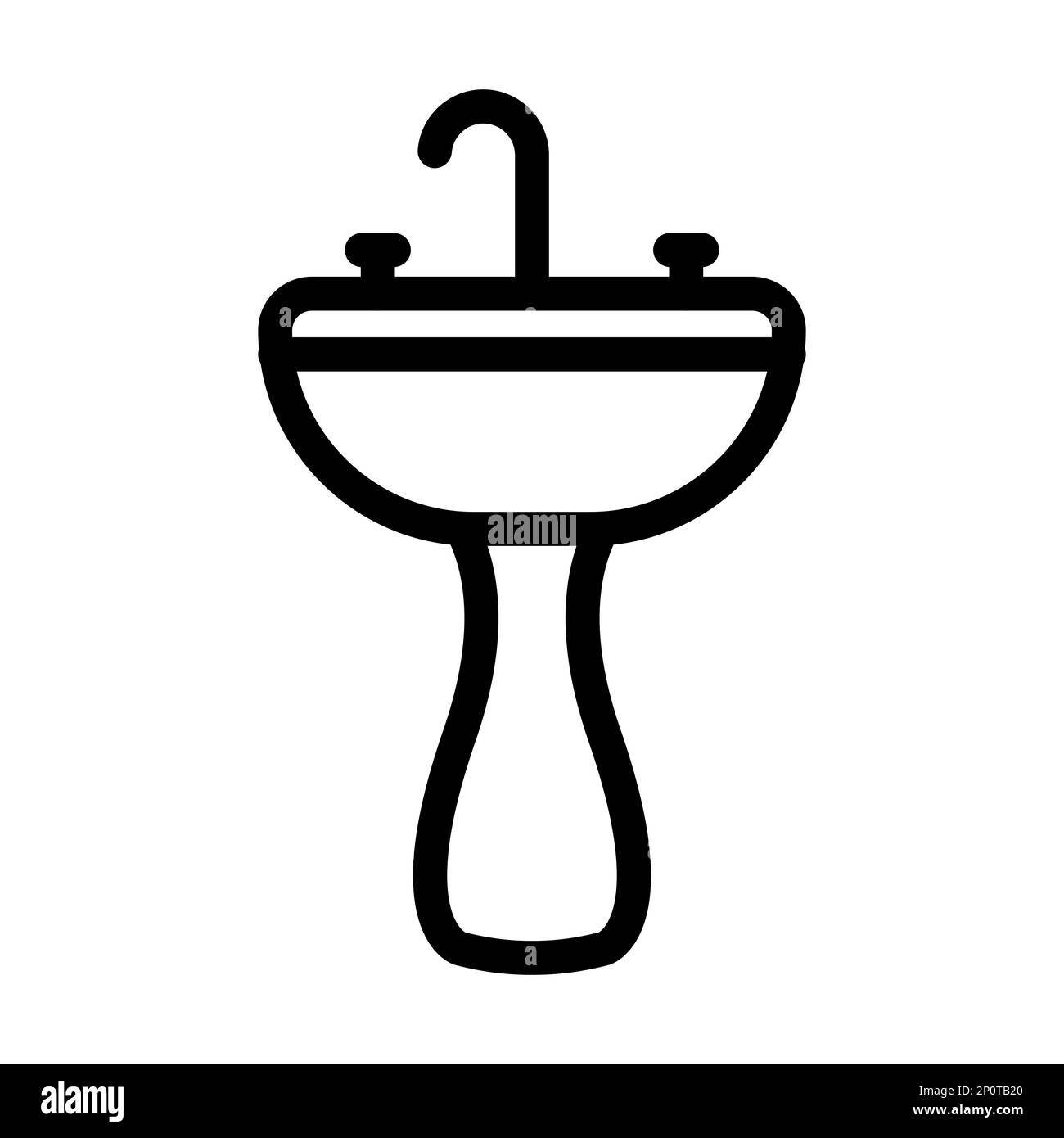 Sink Thick Line-Symbol Für Den Privaten Und Gewerblichen Gebrauch. Stockfoto