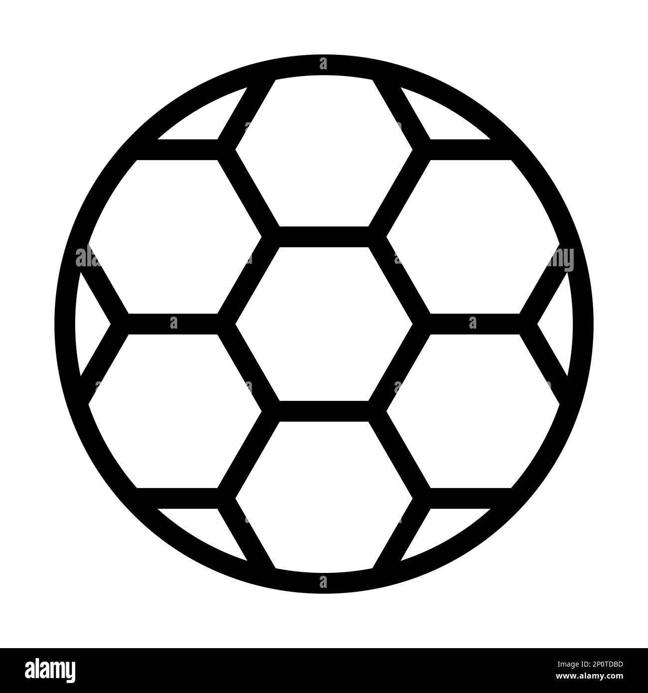 Football Vector Thick Line-Symbol Für Den Persönlichen Und Kommerziellen Gebrauch. Stockfoto