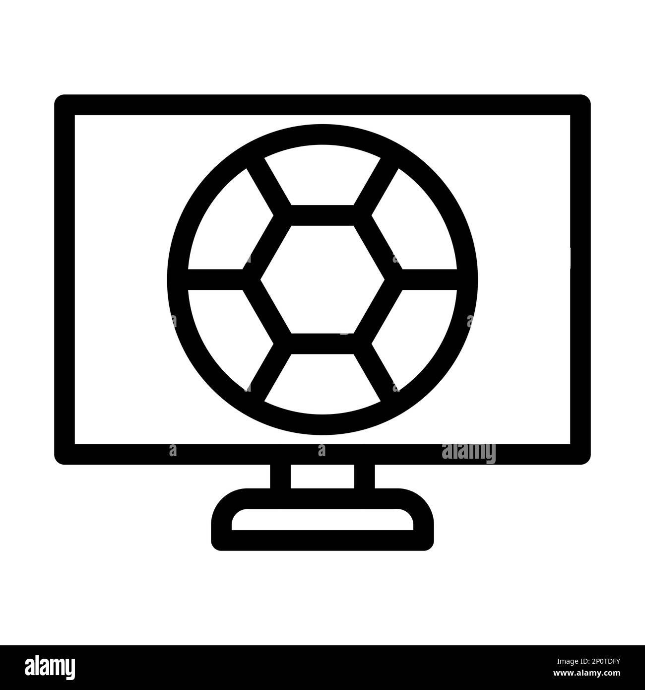 Football Match Vector Thick Line Symbol Für Den Persönlichen Und Kommerziellen Gebrauch. Stockfoto