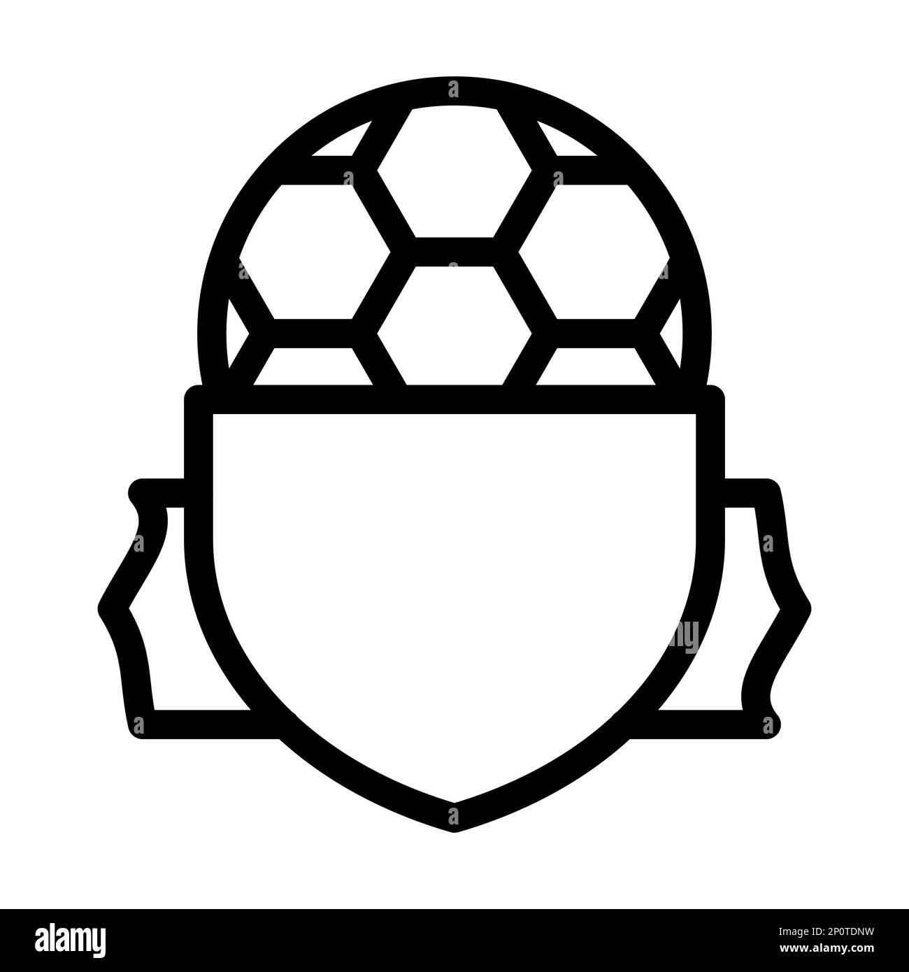 Fussball-Banner Vector Thick Line-Symbol Für Den Persönlichen Und Kommerziellen Gebrauch. Stockfoto