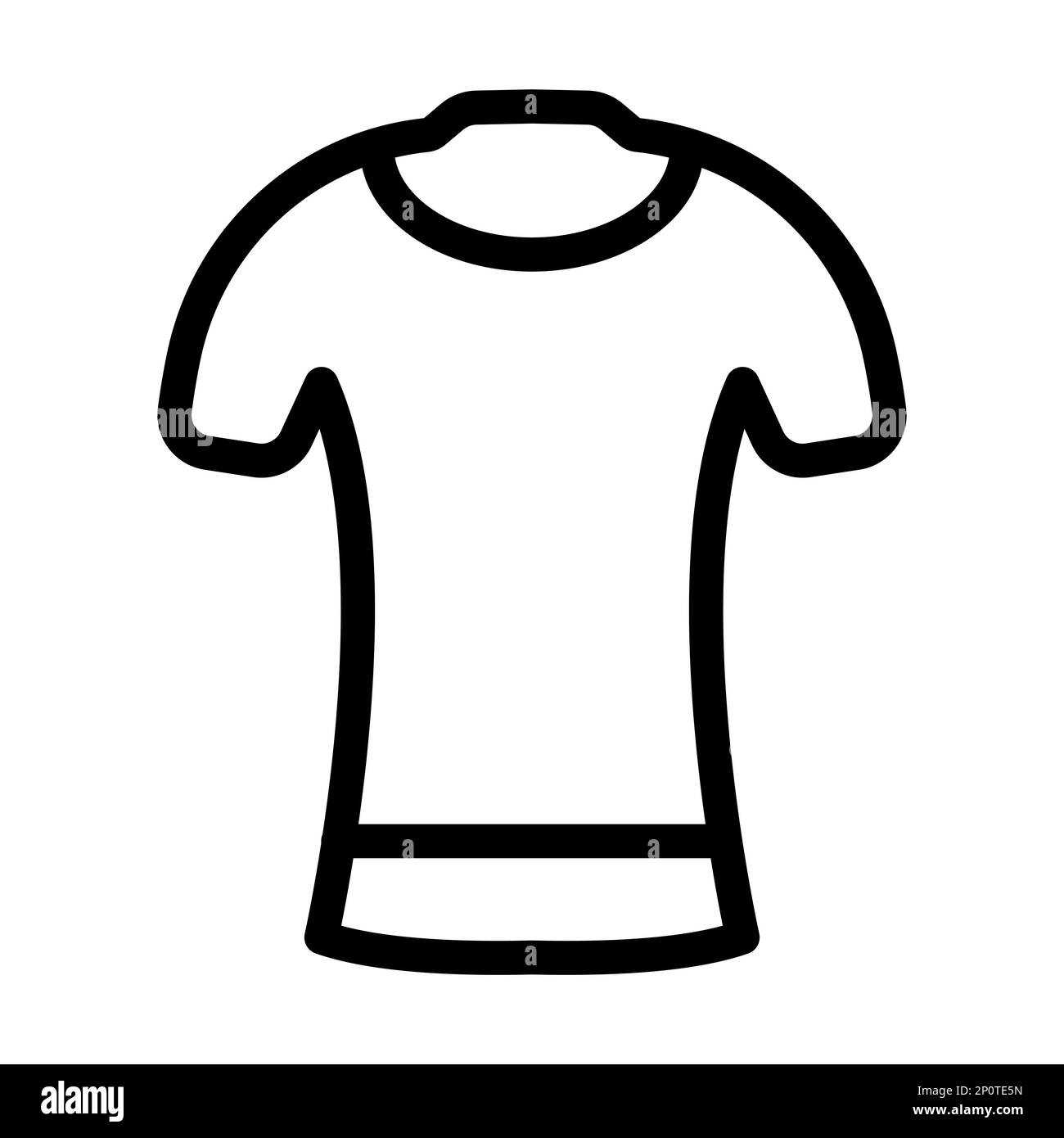 Football Jersey Vector Thick Line Symbol Für Den Persönlichen Und Kommerziellen Gebrauch. Stockfoto