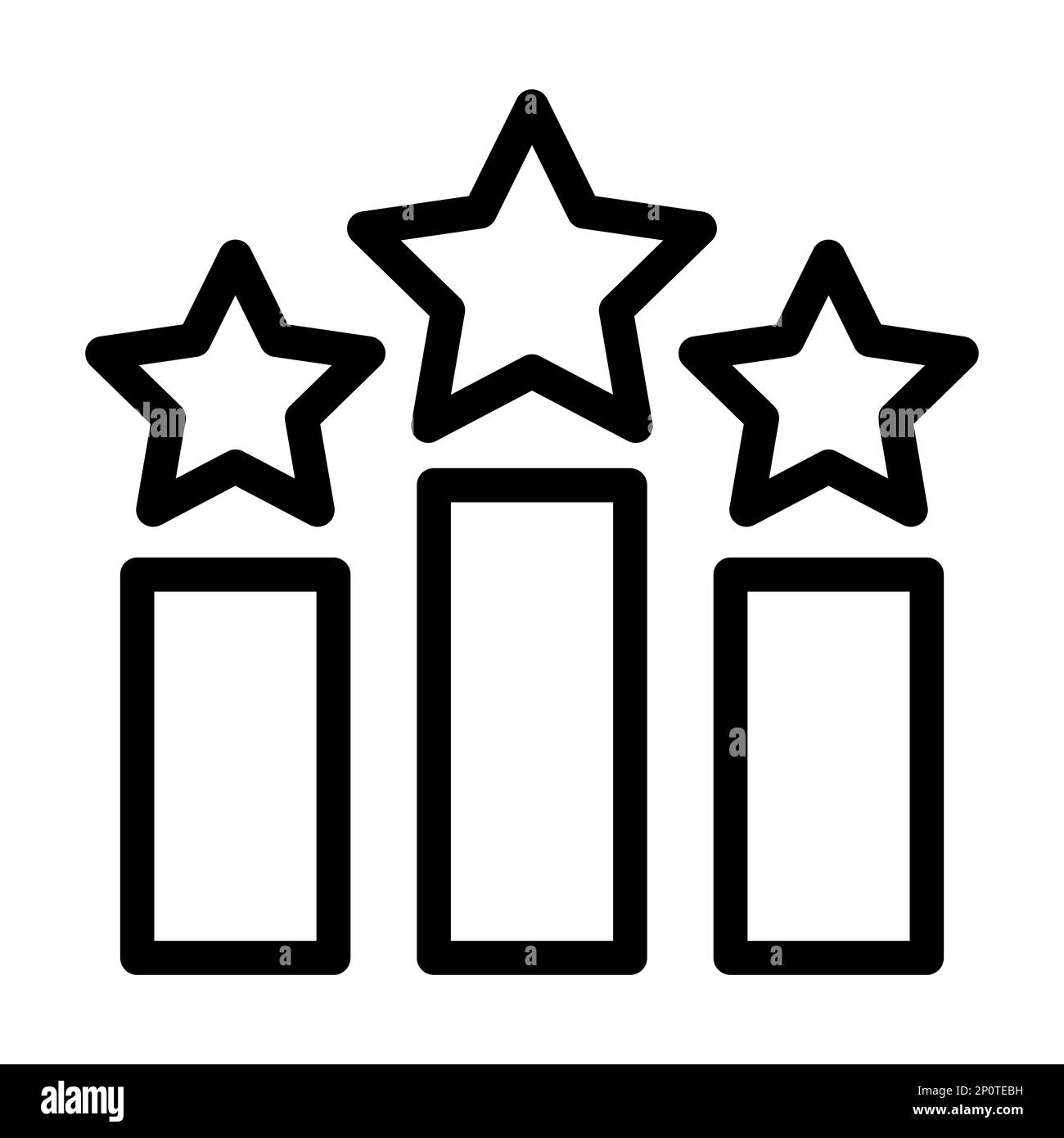 Podium Vector Thick Line-Symbol Für Den Persönlichen Und Gewerblichen Gebrauch. Stockfoto