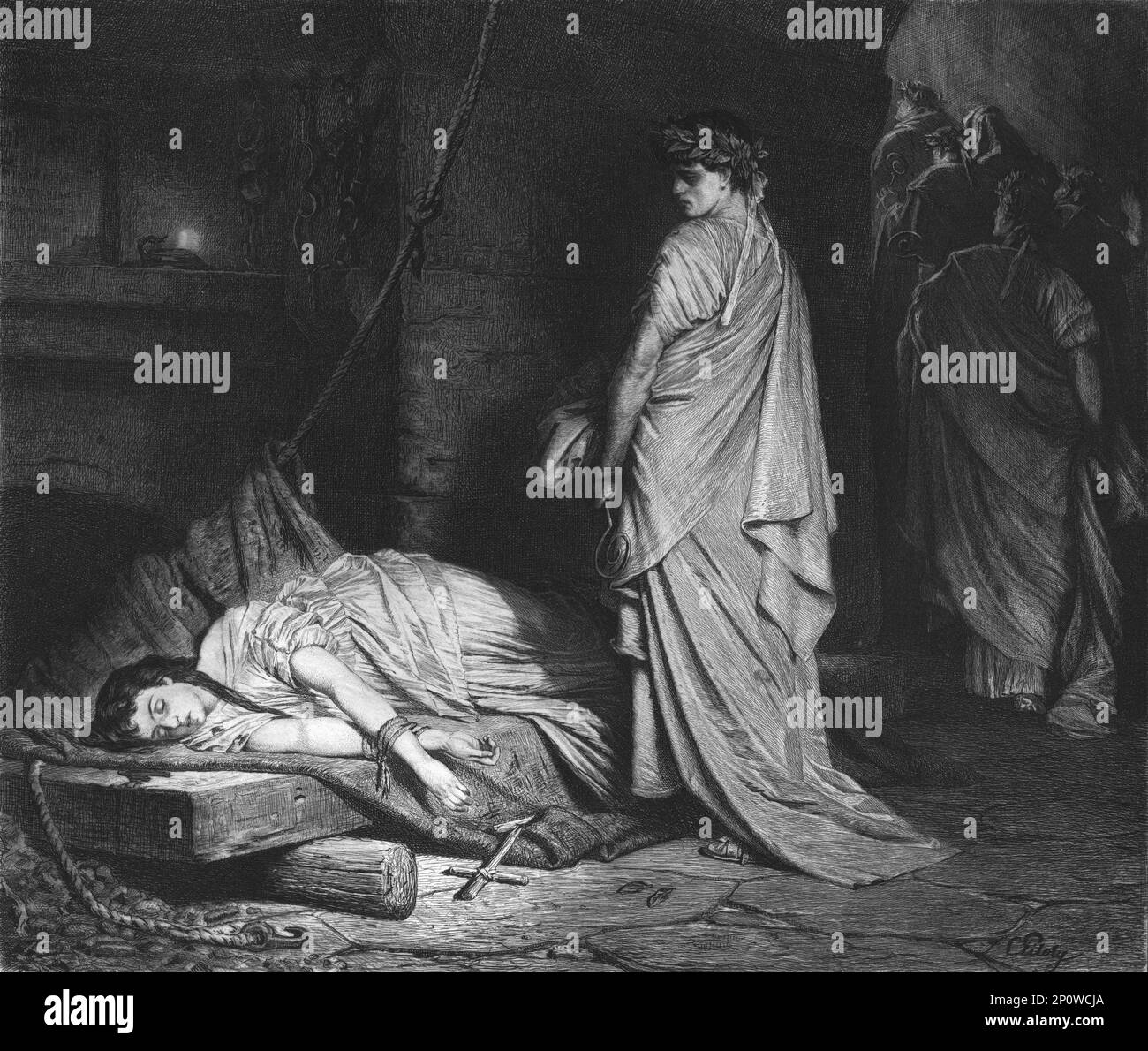 "Unter der Arena", nach Carl von Piloty. Aus "Modern Artists" von F.G.Dumas. [J.S.Virtue &amp; Co Ltd, London, c1880] Stockfoto