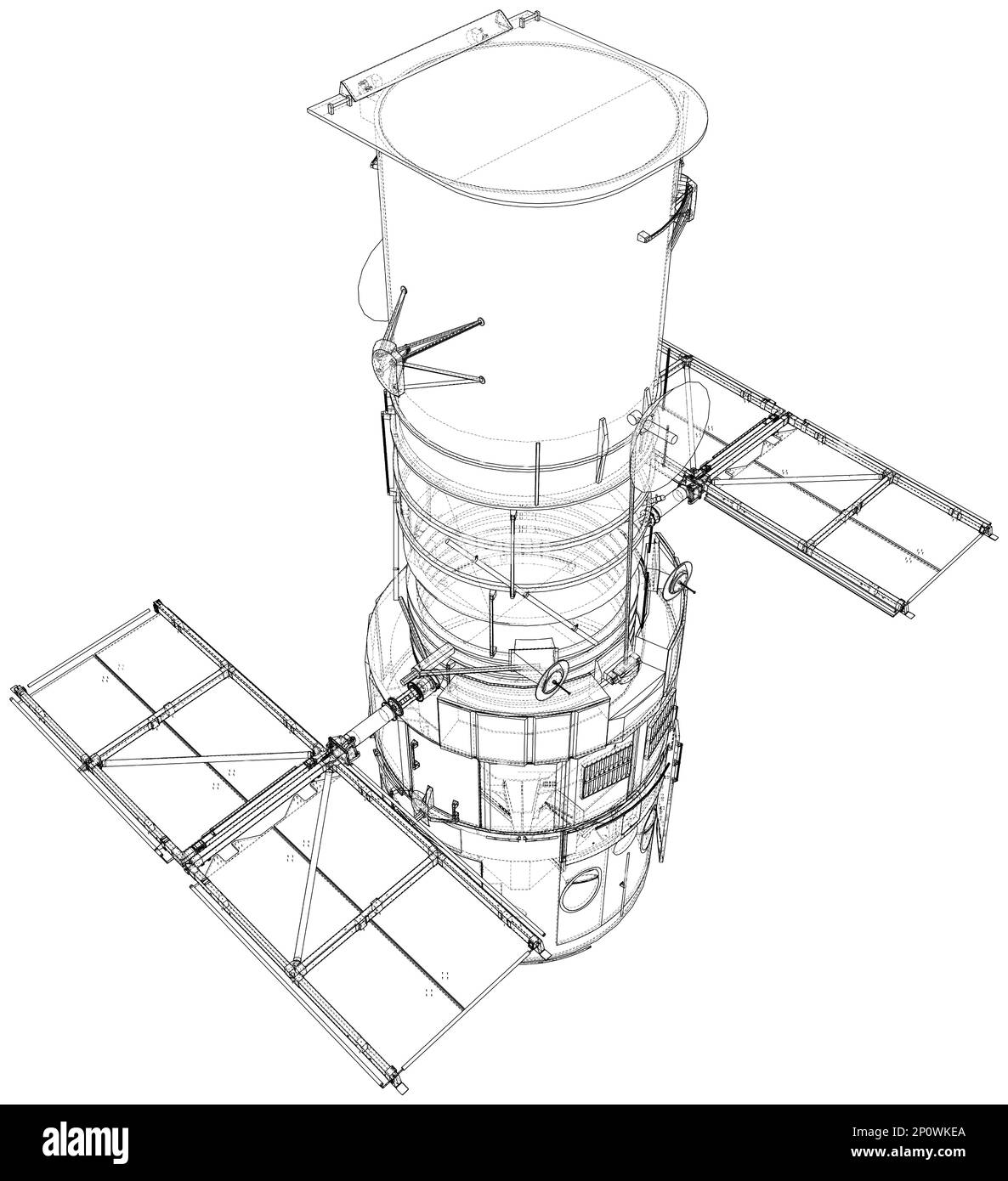 Hubble-Weltraumteleskop. Sattellit Stockfoto