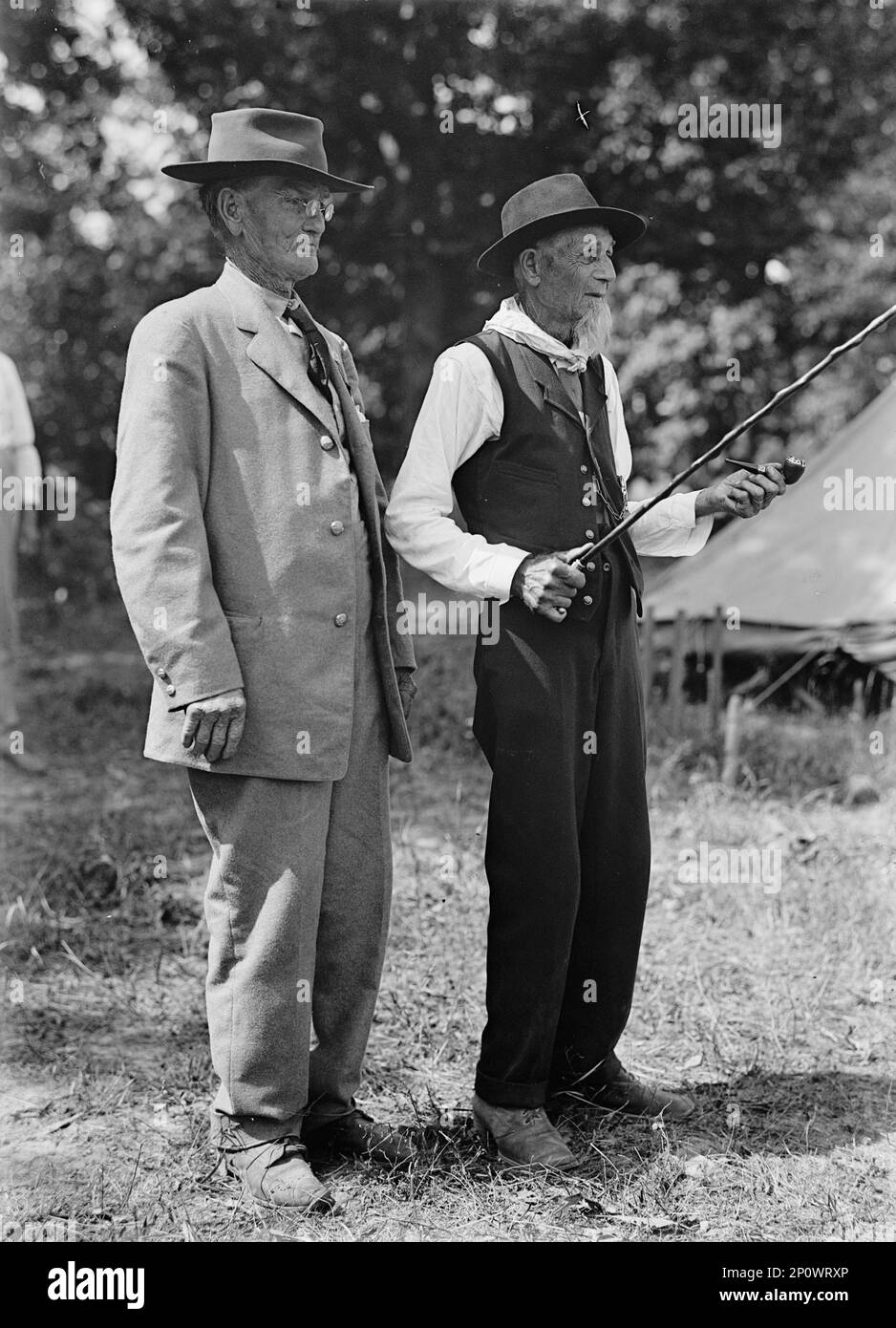 Gettysburg Reunion: Grand Army of the Republic &amp; United Confederate Veterans, 1913. Stockfoto
