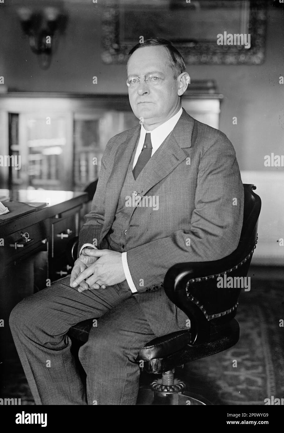 Charles Sumner Hamlin, stellvertretender Finanzminister, 1913. Stellvertretender Finanzminister 1893-1897 und 1913-1914; erster Vorsitzender der Federal Reserve. Stockfoto