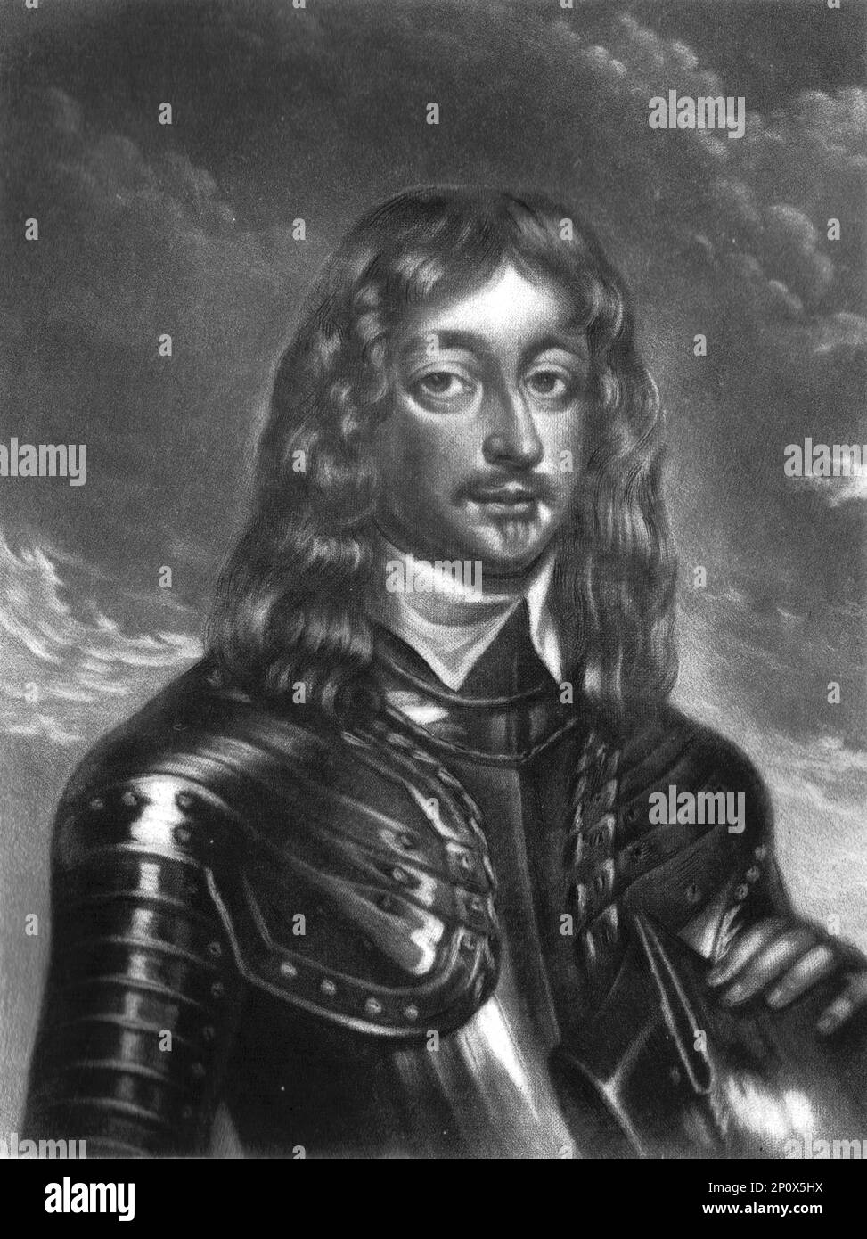 "Montague Bertie, Earl of Lindsey; Obit 1666", 1812. Von „Porträts von Figuren, die in der britischen Geschichte berühmt sind, vom Beginn der Herrschaft von Heinrich dem Achten bis zum Ende der Herrschaft von James dem Zweiten“ [Samuel Woodburn, London, 1815]. Stockfoto