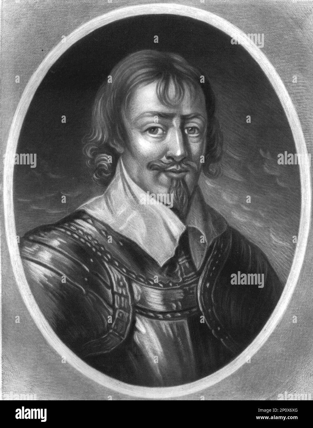Robert Rich, Earl of Warwick; 1587-1658, 1810. Von „Porträts von Figuren, die in der britischen Geschichte berühmt sind, vom Beginn der Herrschaft von Heinrich dem Achten bis zum Ende der Herrschaft von James dem Zweiten“ [Samuel Woodburn, London, 1815]. Stockfoto