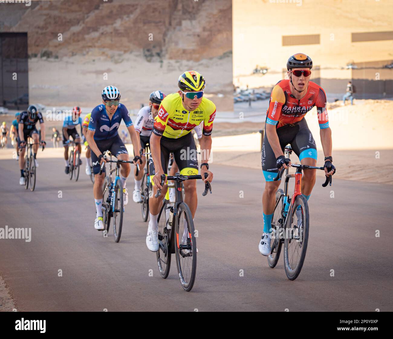 Saudi-Tour in Alula, Saudi-Arabien Stockfoto