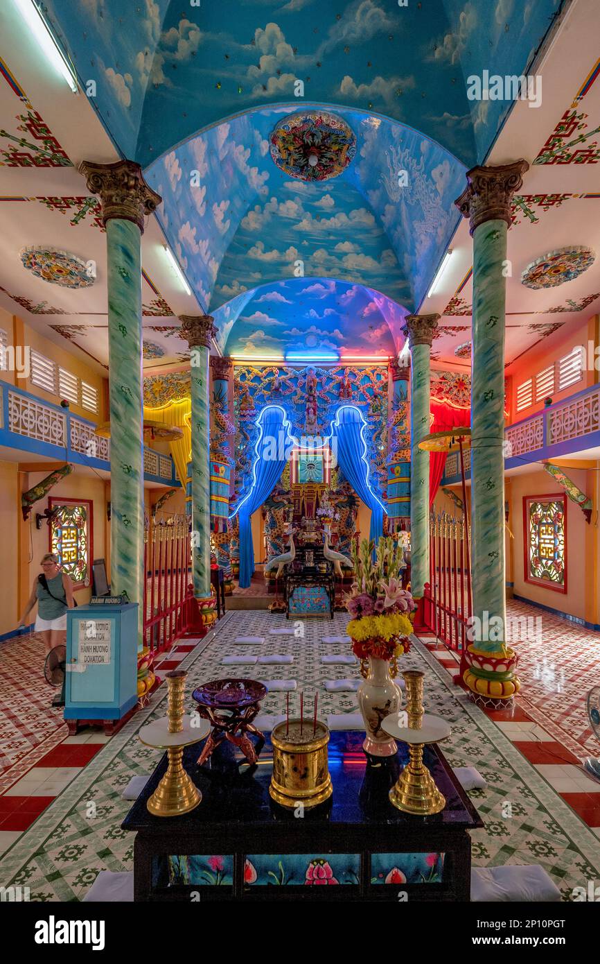 Cao Dai Tempel Von Sa Dec, Vietnam Stockfoto