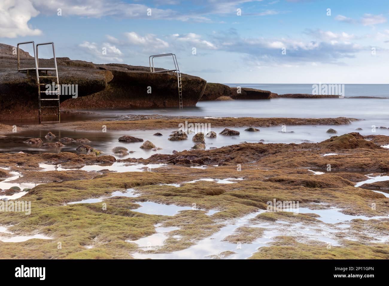 La Caleta Beach, Costa Adeje, Teneriffa, Spanien Stockfoto