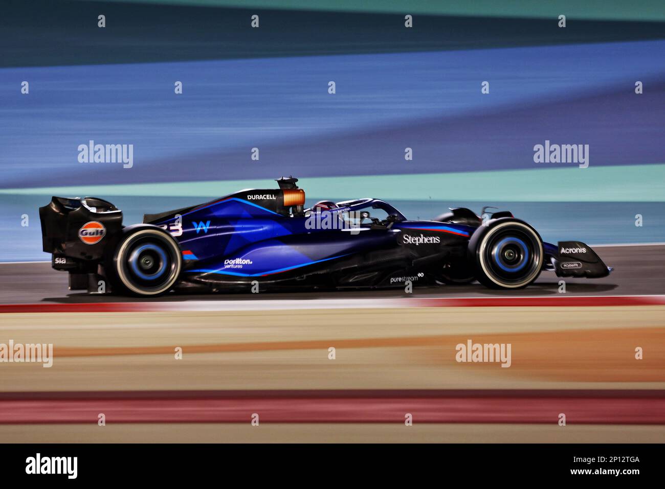 Logan SarSergeant (USA) Williams Racing FW45. Formel-1-Weltmeisterschaft, Rd 1, Bahrain Grand Prix, Freitag, 3. März 2023. Sakhir, Bahrain. Stockfoto