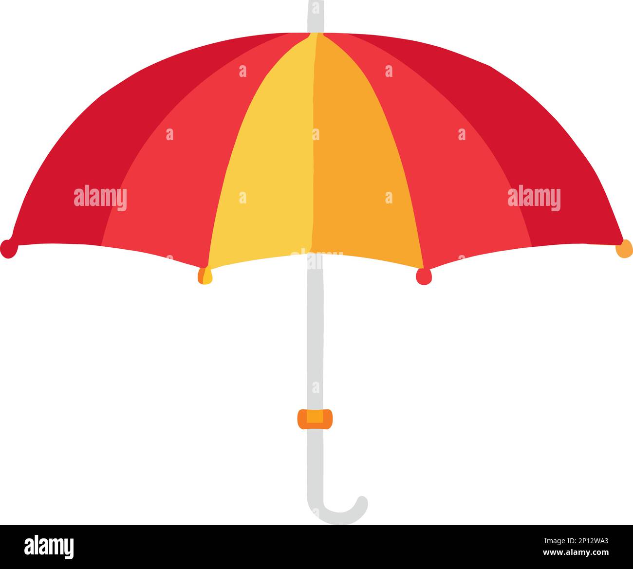 Gelber und roter Regenschirm Stock-Vektorgrafik - Alamy
